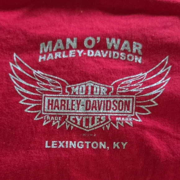 Harley-Davidson Bright Red Short Sleeve Tee - Picture 6 of 7